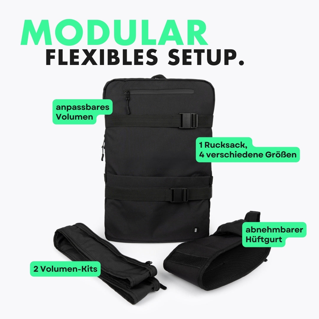 newqu nq1 modular backpack daypack travelbackpack features setupnfeatures