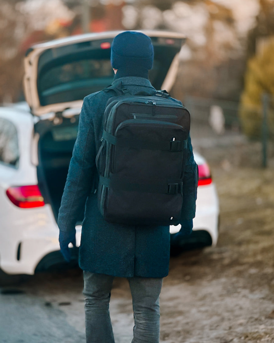 NQ1 Fronttasche im Modularen Rucksack integriert beim Reisen