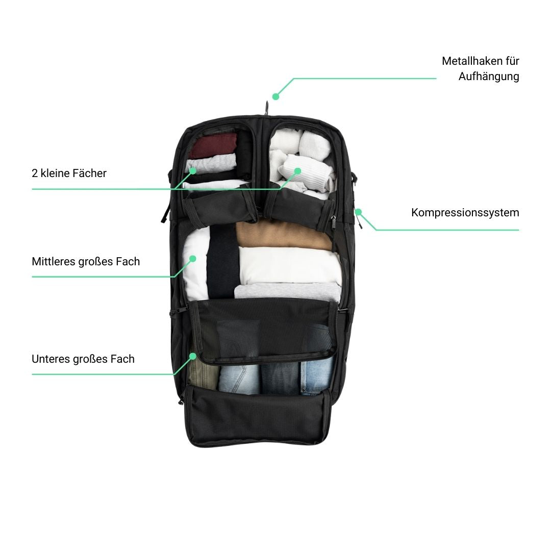 NEWQU Wardrobe modulares Kleidungssystem für NQ1 Rucksack