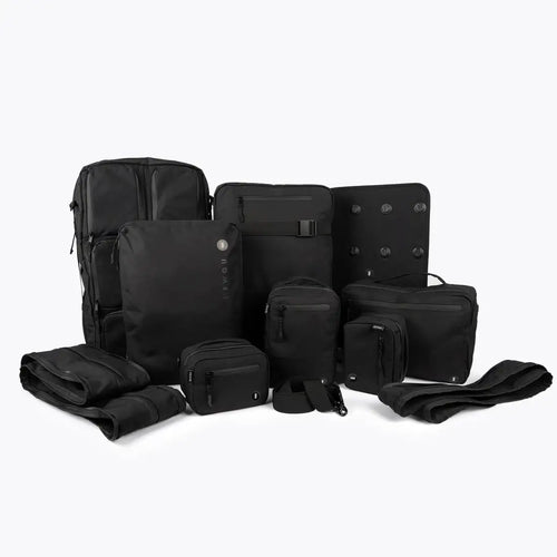 NEWQU NQ1 Modularer Rucksack im Explorer Bundle mit Wardrobe, PackPlate, Fronttasche, Module Compact, Medium und Max, Volumen-Kits und Hüftgurt
