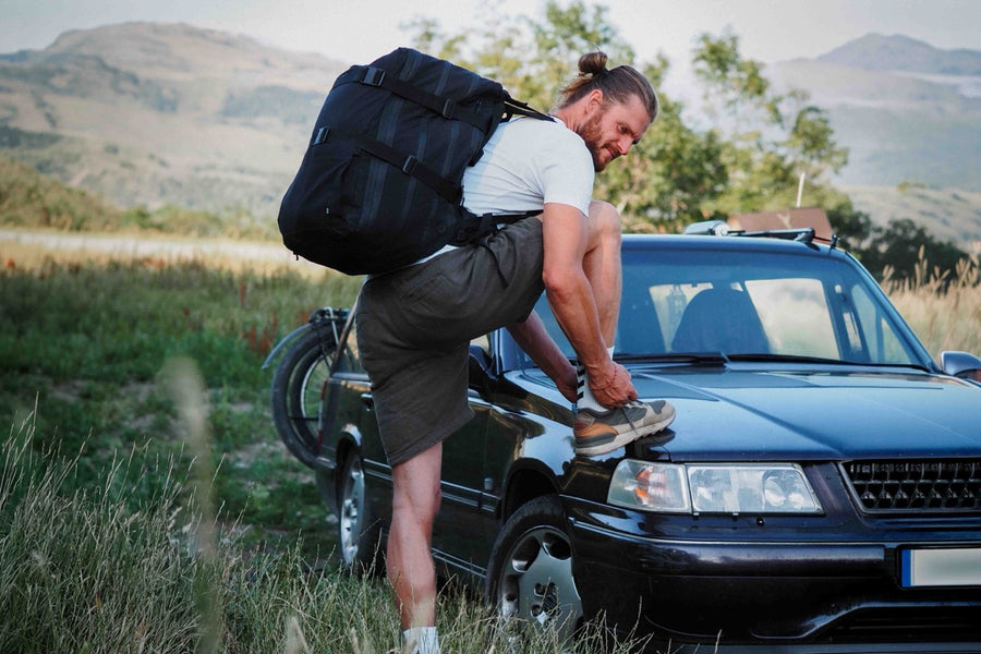 NQ1 Rucksack mit 46-Liter-Konfiguration auf Reisen